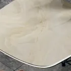 Mesa com tampo cerâmico em forma de barril e base em aço Fabricado na Itália - Ezzellino Viadurini