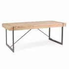 Mesa de madeira de abeto estilo industrial Homemotion - Wallie Viadurini