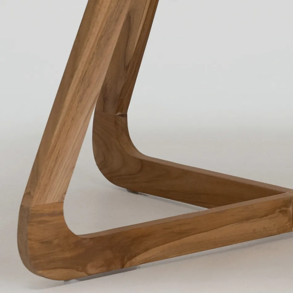 Mesa com tampo Okumè com acabamento em Microcimento Made in Italy - Blusa Viadurini