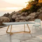 Mesa com tampo Okumè com acabamento em Microcimento Made in Italy - Blusa Viadurini