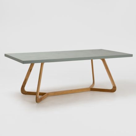 Mesa com tampo Okumè com acabamento em Microcimento Made in Italy - Blusa Viadurini