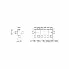 Mesa de console extensível até 325 cm em melamina Made in Italy - Settimmio Viadurini