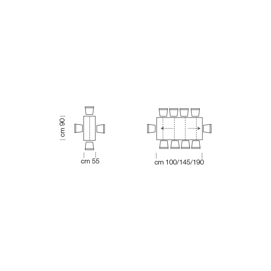 Mesa de console extensível em madeira folheada Made in Italy - Gordito Viadurini