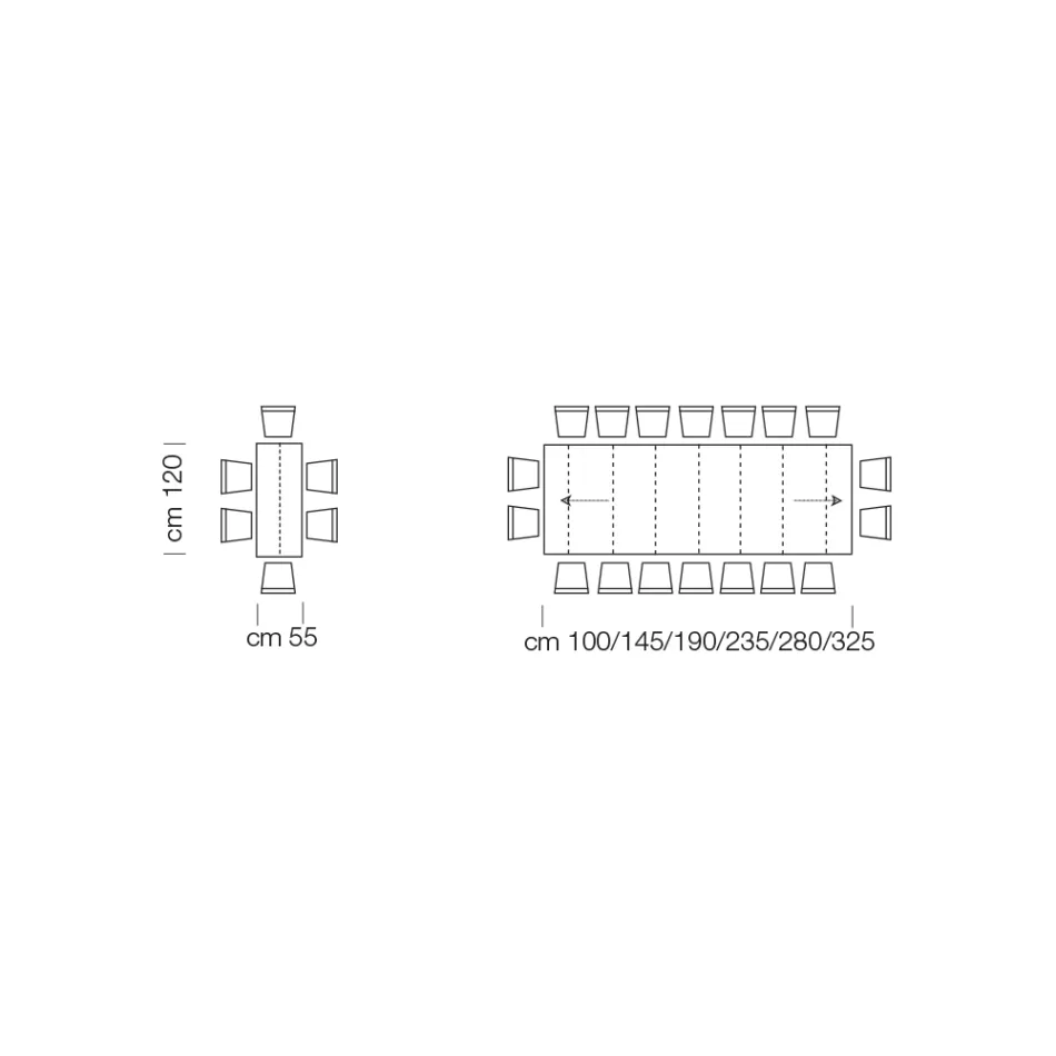 Mesa de console extensível em madeira folheada Made in Italy - Gordito Viadurini