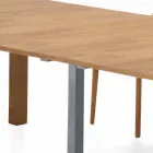 Mesa de console extensível em madeira folheada Made in Italy - Gordito Viadurini