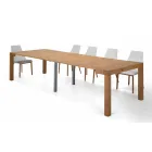 Mesa de console extensível em madeira folheada Made in Italy - Gordito Viadurini