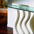 Pedra de design contemporâneo e mesa de console de cristal Ciril Viadurini
