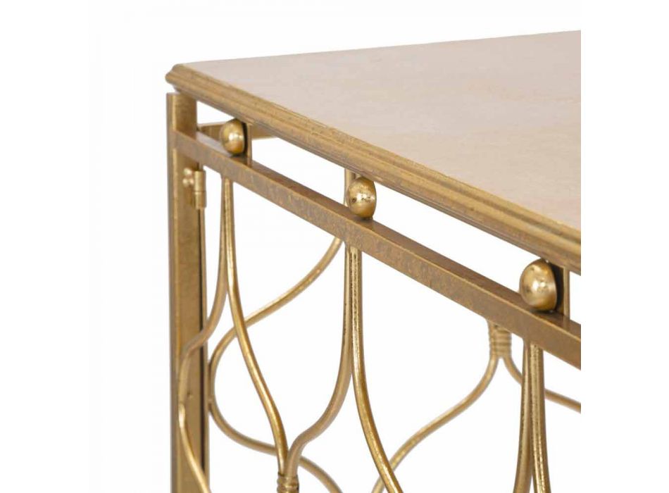 Mesa de console retangular de ferro com design moderno - Karine Viadurini