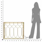 Mesa de console retangular de ferro com design moderno - Karine Viadurini