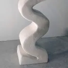 Mesa de console de pedra redonda e design de cristal Babylas Viadurini