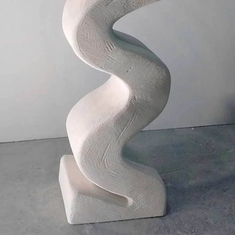 Mesa de console de pedra redonda e design de cristal Babylas Viadurini