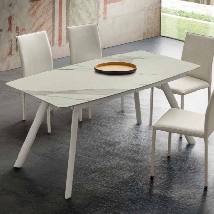 Mesa extensível de cozinha até 210 cm em laminam Made in Italy - Giocondo Viadurini