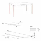 Mesa extensível de cozinha Até 240 cm em Fenix Fabricado na Itália - Maltês Viadurini