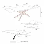 Mesa extensível de cozinha Até 280 cm em Madeira Made in Italy - Carlino Viadurini