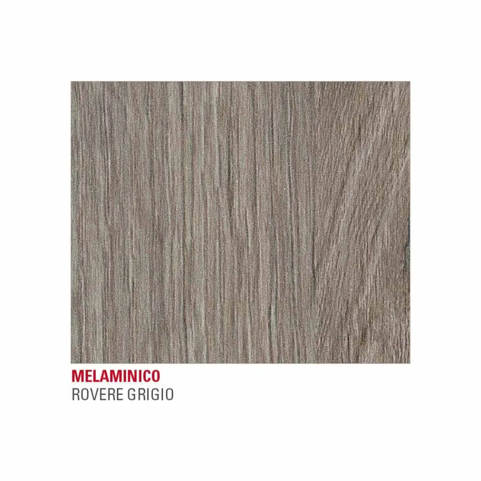 Mesa de cozinha com tampo em melamina e base de metal Made in Italy - Spilla Viadurini