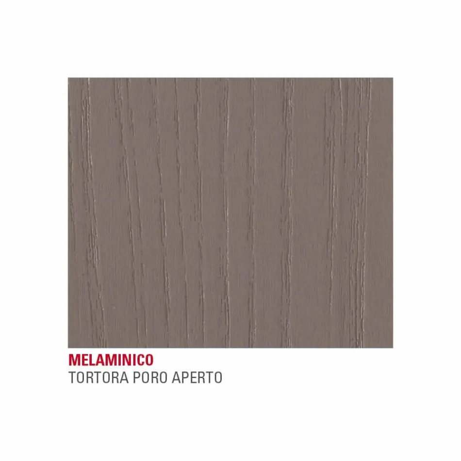 Mesa de cozinha com tampo em melamina e base de metal Made in Italy - Spilla Viadurini