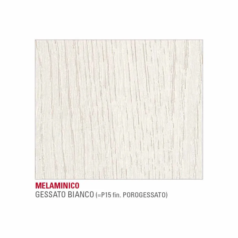 Mesa de cozinha com tampo em melamina e base de metal Made in Italy - Spilla Viadurini