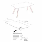 Mesa de Cozinha em Fenix Laminado e Alumínio Preto Made in Italy - Lingotto Viadurini