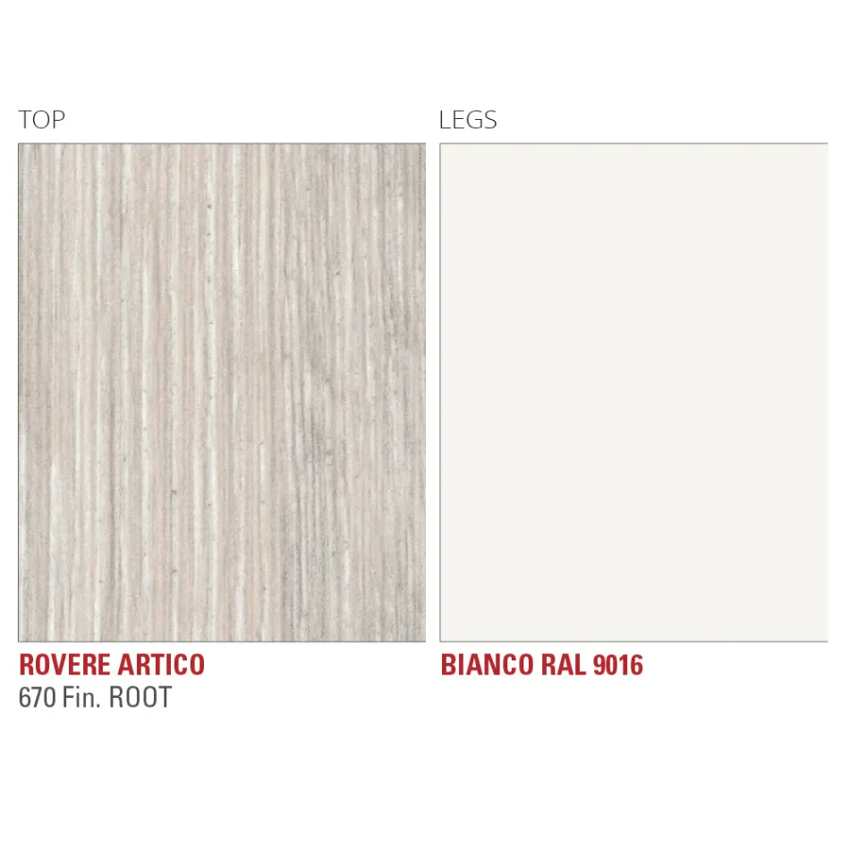 Mesa de Cozinha em HPL com Base Metálica Fine Made in Italy - Pinóquio Viadurini