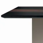 Mesa de Cozinha Mdf com Inserção de Madeira Maciça Made in Italy - Tusco Viadurini