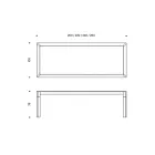 Mesa de cozinha em vidro extra claro com pés de madeira Made in Italy - Super Viadurini