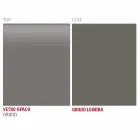 Mesa Cozinha em Vidro Mate com Estrutura Metálica Made in Italy - Broche Viadurini