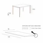 Mesa Cozinha em Vidro Mate com Estrutura Metálica Made in Italy - Broche Viadurini