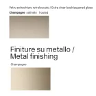 Mesa de vidro de 300 cm com base de metal, fabricada na Itália - Design Lunaria Viadurini