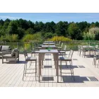 Mesa quadrada em metal pintado fabricada na Itália - Cuba Viadurini