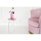 Mesa de centro de design em acrílico transparente ou fumê - Draco Viadurini