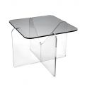 Mesa de centro de design em acrílico transparente ou fumê - Draco