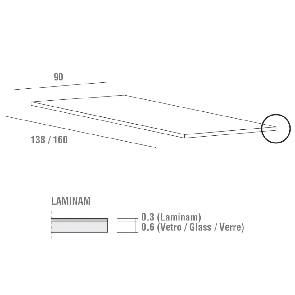 Mesa de cozinha extensível em cerâmica laminada fina fabricada na Itália - Efisto Viadurini