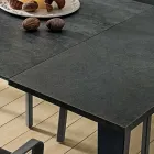 Mesa de cozinha extensível em cerâmica laminada fina fabricada na Itália - Efisto Viadurini