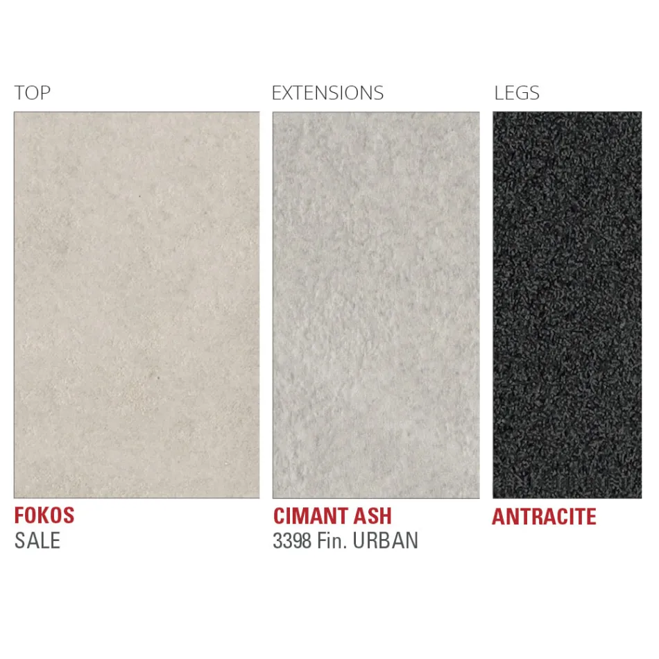 Mesa de cozinha extensível em cerâmica laminada fina fabricada na Itália - Efisto Viadurini