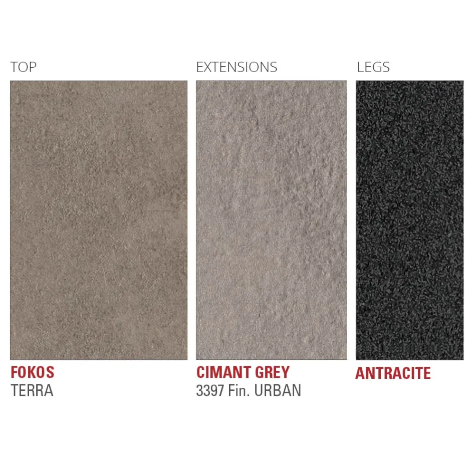 Mesa de cozinha extensível em cerâmica laminada fina fabricada na Itália - Efisto Viadurini