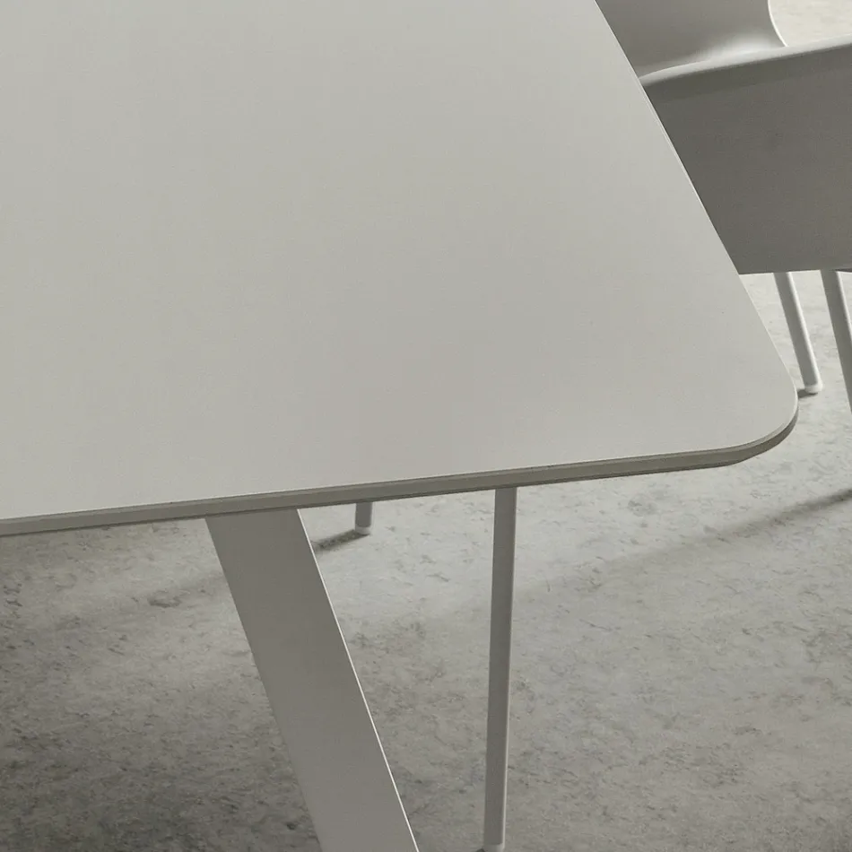 Mesa de cozinha com tampo em barril em Fenix Made in Italy, Luxo - Lingotto Viadurini