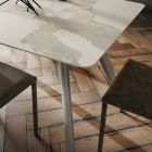 Mesa de Cozinha com Tampo Laminado Fabricado na Itália, Alta Qualidade - Lingotto Viadurini