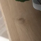 Mesa de cozinha fixa de metal e tampo de madeira made in Italy - Bastiano Viadurini