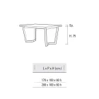 Mesa de cozinha fixa de metal e tampo de madeira made in Italy - Bastiano Viadurini