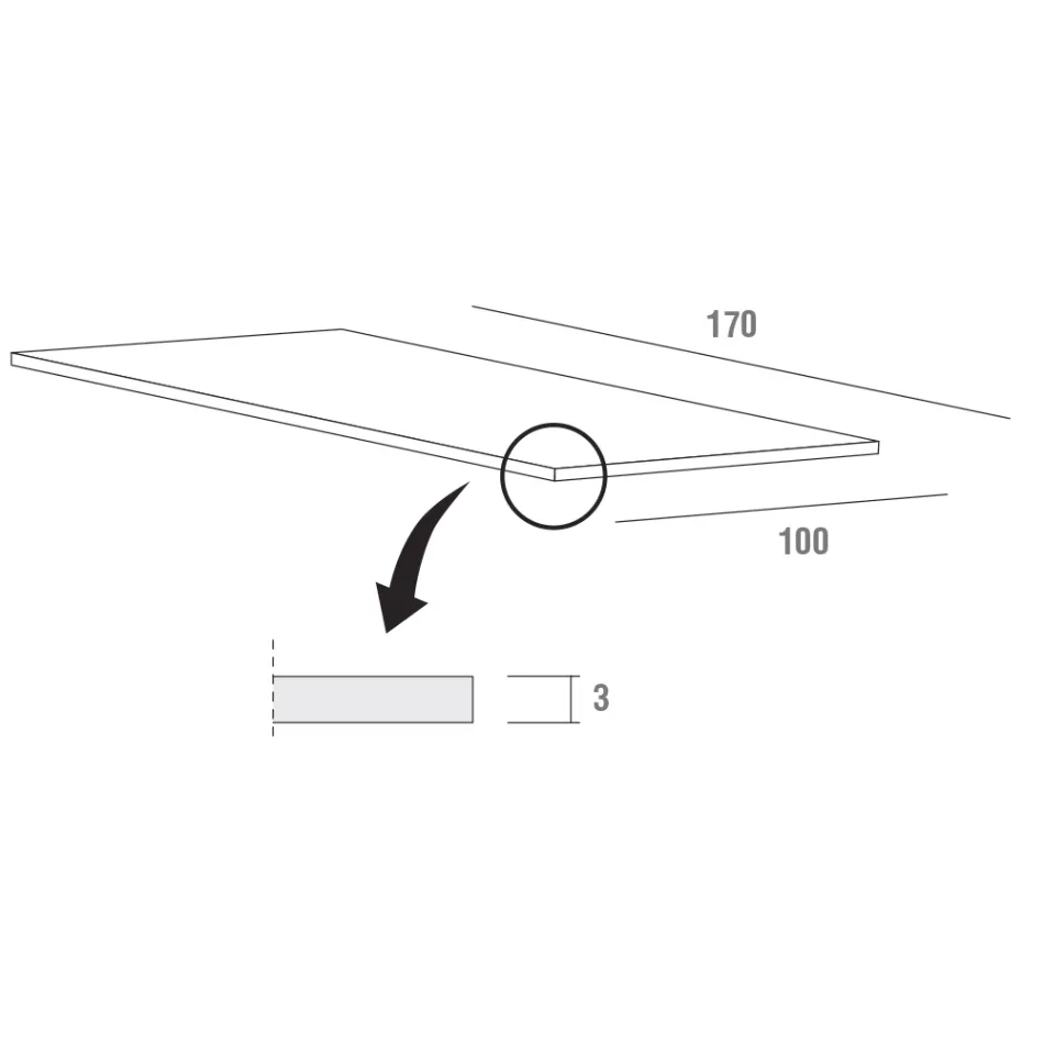 Mesa de Cozinha em Fenix e Metal Branco de Qualidade Made in Italy - Carlino Viadurini