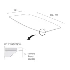 Mesa de cozinha Hpl com base de metal antracite Made in Italy - Aresto Viadurini