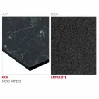 Mesa de cozinha Hpl com base de metal antracite Made in Italy - Aresto Viadurini