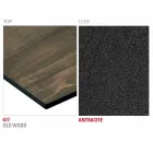 Mesa de cozinha Hpl com base de metal antracite Made in Italy - Aresto Viadurini