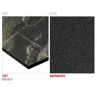 Mesa de cozinha Hpl com base de metal antracite Made in Italy - Aresto Viadurini