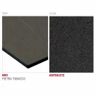 Mesa de cozinha Hpl com base de metal antracite Made in Italy - Aresto Viadurini