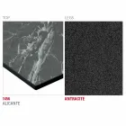 Mesa de cozinha Hpl com base de metal antracite Made in Italy - Aresto Viadurini