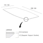 Mesa de Cozinha em Laminam com Estrutura Metálica Made in Italy - Carlino Viadurini