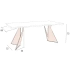 Mesa de Cozinha em Madeira e Metal Fabricada na Itália, Alta Qualidade - Dotto Viadurini