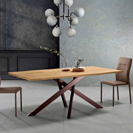 Made in Italy design mesa de cozinha em madeira maciça, Dionigi Viadurini