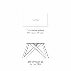 Mesa de cozinha em MDF e metal made in Italy, Wilmer Viadurini